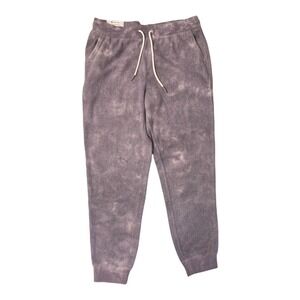 NEW Members Mark Purple Tie Dye Reverse Fleece Joggers Size XL
